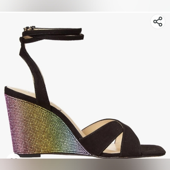 Jessica Simpson Arlisa Rainbow Rhinestone Wedge Heel 🌈 Pride Size 10 - Picture 2 of 16